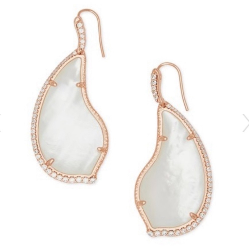 Kendra Scott TINLEY rose gold teardrop earrings